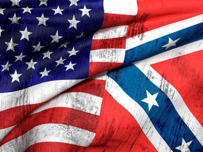 US-Confederate flags